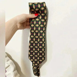 YSL  vintage printed silk tie